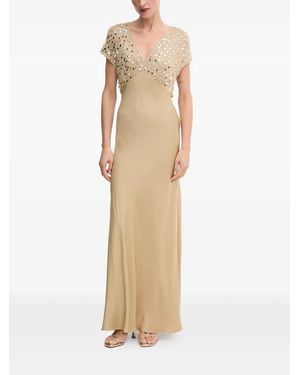slim fit dress slacks Priscilla Lace Long Sleeve Maternity Gown main image 0