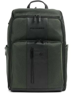 Piquadro Logo-Lettering Backpack - Black
