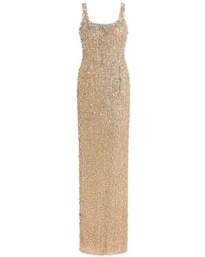 Jenny Packham Tatianna Sequin-Embellished Maxi Dress - Natural