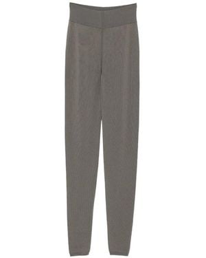 Rick Owens Leggins De Talle Alto De Punto - Gris