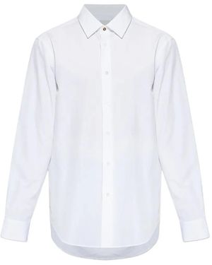 Paul Smith T-Shirt Mit Gestreiften Bündchen - Weiß