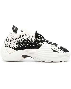 Lanvin Flash-x Crochet-knit Trainers - White