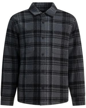 Vince Check Overshirt Jacket - Black