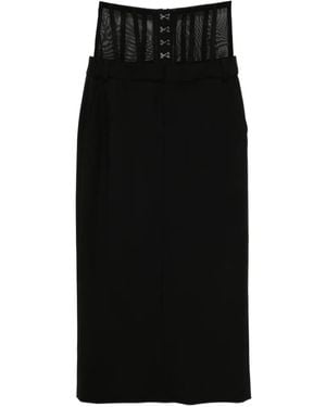 Monse Corset Pencil Skirt - Black