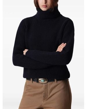 Fortela Leona Ribbed-Knit Turtleneck Jumper - Blue