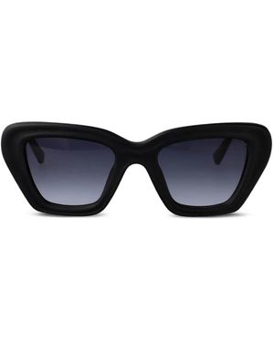 Yohji Yamamoto Gafas de sol con montura cat eye - Azul