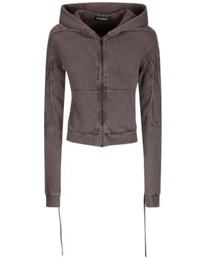 OTTOLINGER Sutured Zip Hoodie - Brown