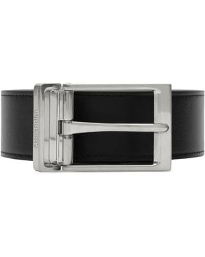 Burberry Reversible Check Belt - White