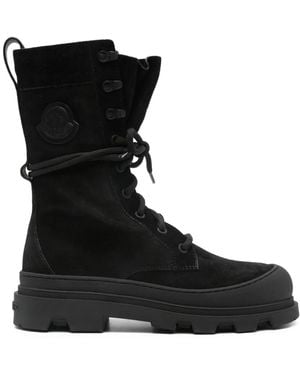 Moncler Stivali Vera Con Applicazione - Nero
