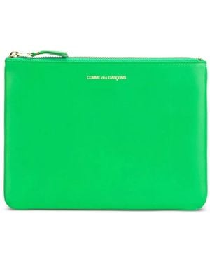 Comme des Garçons Logo-detail Clutch Bag - Green