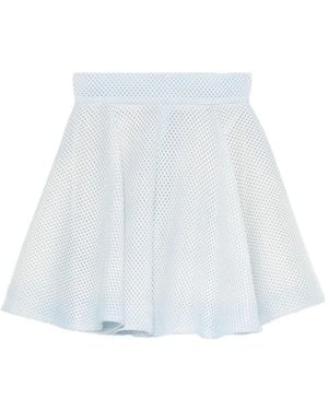 Gemy Maalouf Mesh-Textured Flared Skirt - White