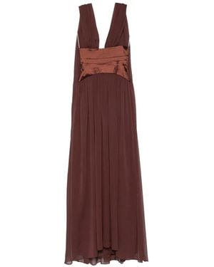 Arcina Ori Ramona Draped-Panel Maxi Dress - Purple