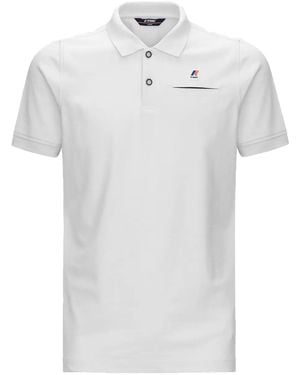 K-Way Logo-Patch Polo Shirt - White