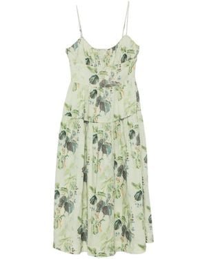 Doen Benoit Floral-Print Midi Dress - Green