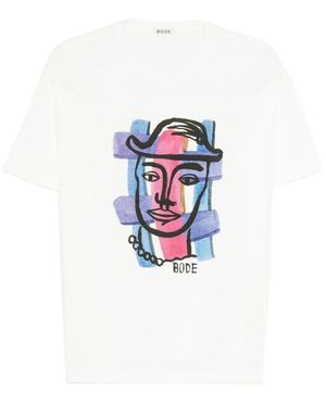 Bode Hat-Print T-Shirt - White