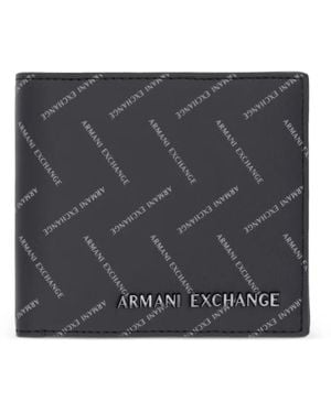 ARMANI EXCHANGE Logo-Print Wallet - Black