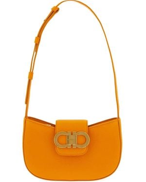 Ferragamo ガンチーニ ミニバッグ - オレンジ