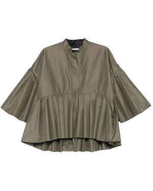 Parlor Pleated-Detail Jacket - Grey