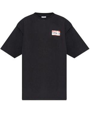 Vetements My Name Is T-Shirt - Black