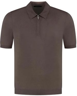 Gran Sasso Short-Sleeved Polo Shirt - Brown