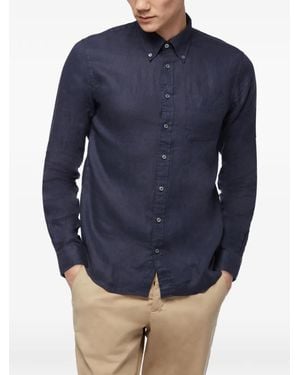 Brooks Brothers Linen Button-Down Shirt - Blue