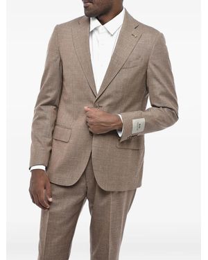 Corneliani Single-Breasted Flap-Pocket Suit - Natural