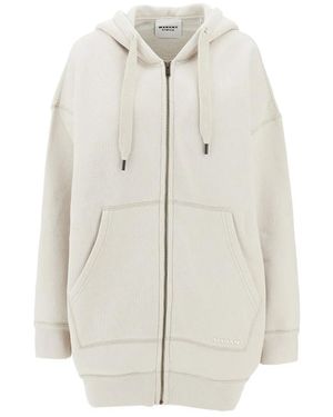 Isabel Marant Sweat Zippé À Capuche - Blanc