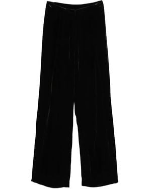 Raquel Diniz Samthose mit weitem Bein - Schwarz