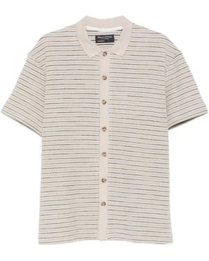 Marc O' Polo Striped Button-Through Shirt - White