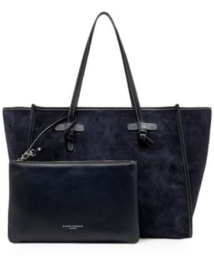 Gianni Chiarini Marcella Suede Tote Bag - Blue