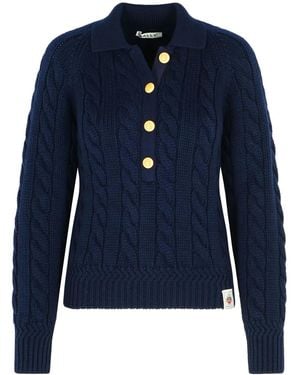 Bally Jersey con cuello de canalé - Azul