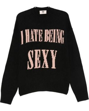 Aniye By Slogan-intarsia Jumper - ブラック
