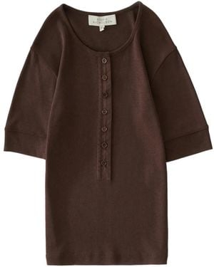 Studio Nicholson Sorin Micro-Rib T-Shirt - Brown
