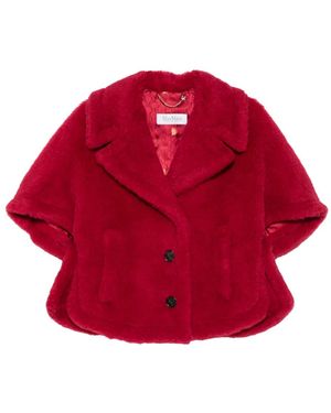 Max Mara Corvino Buttoned Cape - Red