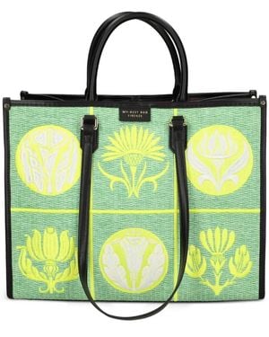 MY BEST BAG Embroidered-Pattern Tote Bag - Green