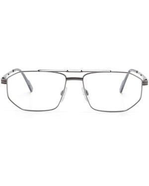 Cazal Occhiali Con Montatura Stile Pilota - Metallizzato