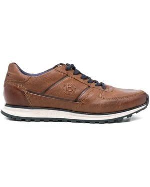 Bugatti 25Mm Embossed-Logo Trainers - Brown