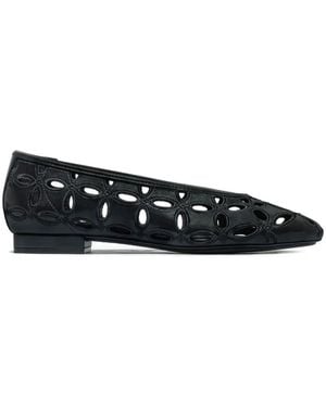 Bernardo Brie Cut-Out Ballet Flats - Black