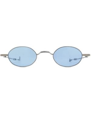 Eyepetizer Dickey L.E. Oval-Frame Sunglasses - Blue