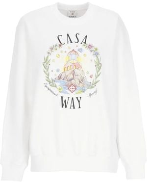 CASABLANCA Graphic-Print Sweatshirt - White