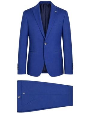 Luigi Bianchi Single-Breasted Notch-Lapel Suit - Blue
