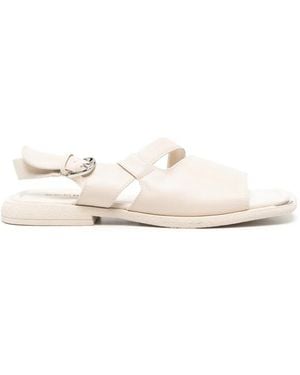 SERGIO MORETTI FIRENZE Buckle-Fastening Leather Sandals - White