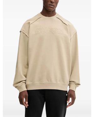 Guess Lasi Cotton Sweatshirt - Natural