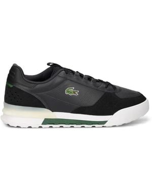 Lacoste Slam Break Logo-Patch Paneled Sneakers - Black