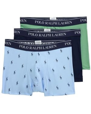 Polo Ralph Lauren Logo Boxers (Set Of Three) - Blue