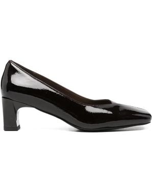 Linda Baumann Square-Toe Court Shoes - Black