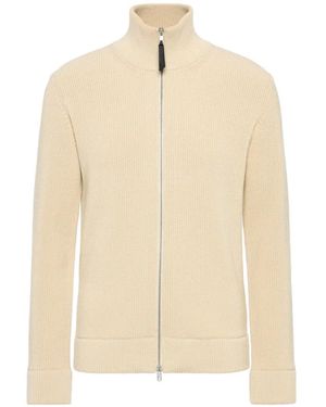 Maison Margiela Ribgebreide Camionneur Sweater - Naturel