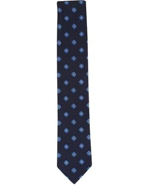 ZEGNA Textured Woven Tie - Blue
