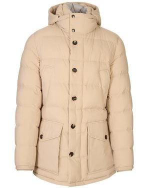 Kiton Hooded Padded Jacket - Natural