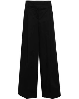 Pinko Proteo Wide-Leg Cotton Pants - Black